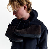 Finch Chukka in Chestnut suede, worn