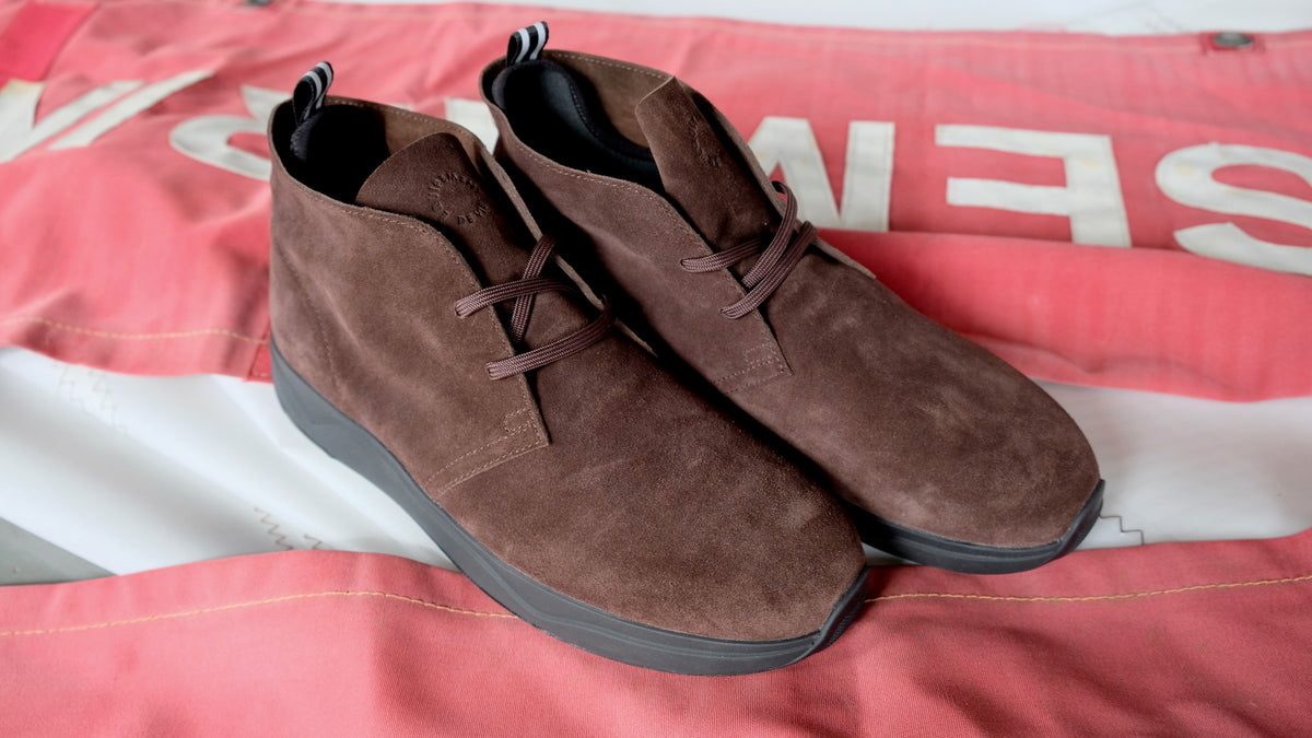 Finch Chukka in Chestnut suede, lifestyle