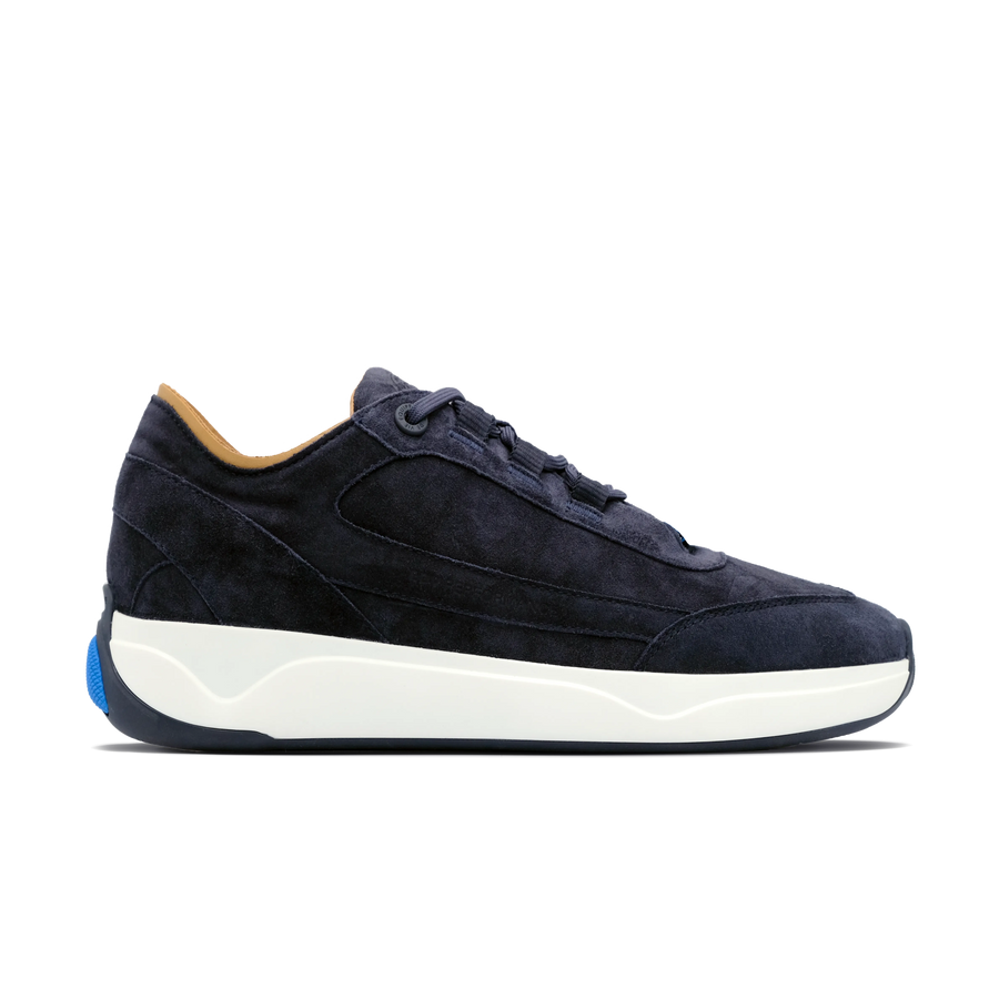 Lemieux Suede Navy leather-lined casual deck shoe by Équipement De Vie — product image 1