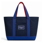 16oz Canvas Crew Tote in Navy with royal blue base and Équipement De Vie patch