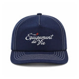 Contrast Stitch Cap in Navy with embroidered Équipement De Vie logo